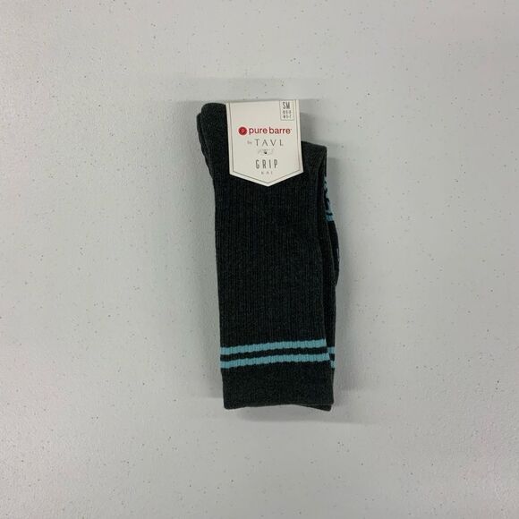 Pure Barre Other - Pure Barre Grip Crew Socks Grey/Teal Small and Medium